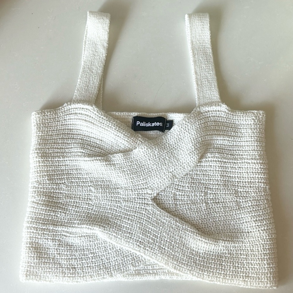 ❤️… Paliskates Knit Crossover Crop Top